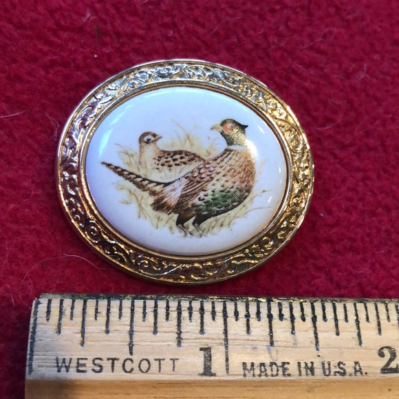 Vintage Avon 1982 Birds of Nature Pheasant brooch/pin/ pendant - Picture 6 of 7